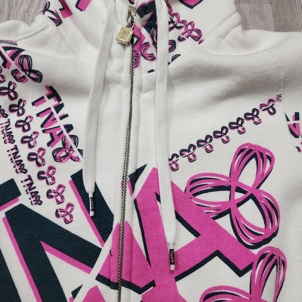 TNA Pink and Black Graphic Hoodie - Picture 4 of 12
